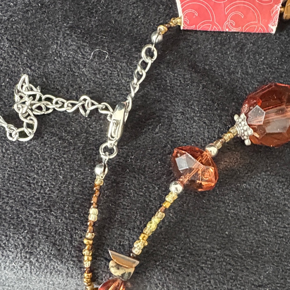 Charming Charlie Elegant Brown Beaded Necklace - Picture 5 of 8